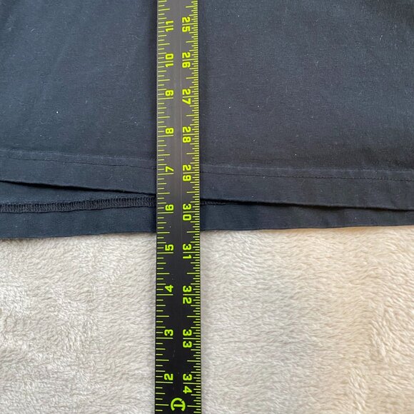 Lands End Men's T-Shirt XXL Super-T Long Sleeve Crewneck Black 100% Cotton Gorpc - Picture 3 of 6